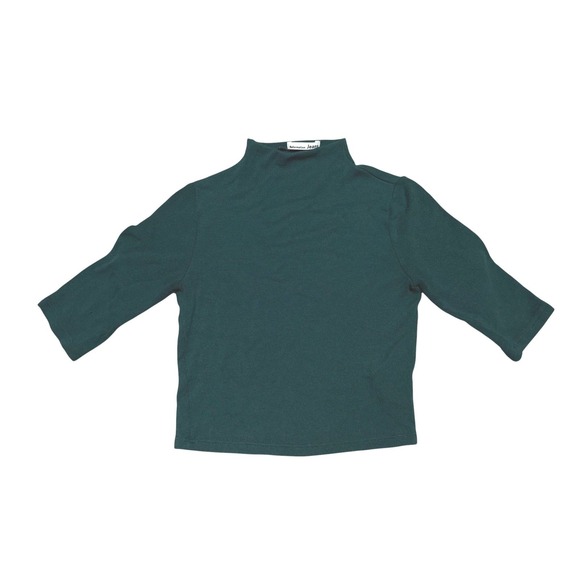 Reformation‎ Jeans Mock Neck 3/4 Sleeve Crop Sz XS - Picture 1 of 4